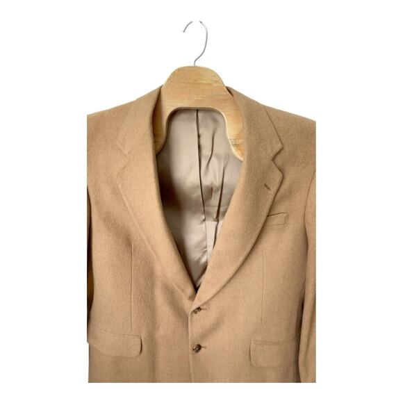 Vintage Hunt Valley Blazer Mens Size 44R Beige 100% Camel Hair Jacket USA made - Picture 2 of 11